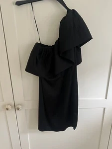 H&M Black One Shoulder Dress Size 6 BNWT - Picture 1 of 2