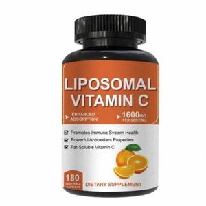 180x Liposomal Vitamin C 1600mg - High Absorption Supplements, Enhance Immunity - Picture 1 of 9