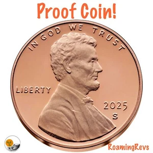 2025 S *PROOF* Lincoln Shield Penny Cent DCAM U.S. Mint Coin! -NOW SHIP - Picture 1 of 6