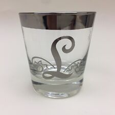 Dorothy Thorpe “L” Monogram Old Fashioned Drinking Glass 7 fl. oz. Used
