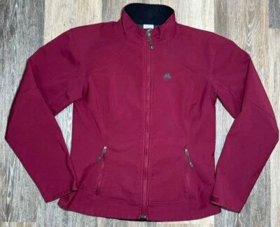 Nike ACG Jacket Women's Medium Full Zip Fleece Lined Softshell Maroon Vintage - Image 1 of 4
