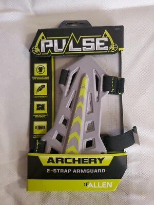 Allen Pulse  2-Strap Bow Archery Armguard Grey New Lightweight Comfortable  - Image 1 of 2