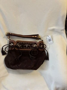 Maxximum Suede Brown Boho Chic Shoulder Bag New With Tags - Picture 1 of 10