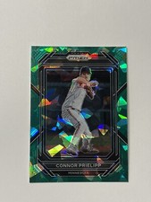 2023 Panini Prizm Cracked Ice Green Prizm Connor Prielipp #71 Minnesota Twins
