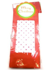 Christmas Treat/Gift Bags,3x,Red,Polka Dots,Paper,9.65" x 2.5" x 4.25" - Picture 1 of 2