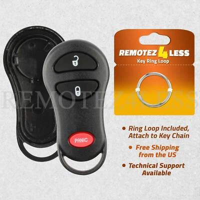for Chrysler Jeep Dodge Ram Keyless Remote Car Entry Key Fob Shell Pad Case 3b Foto 1 de 4