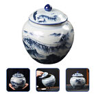  Blue & White Porcelain Tea Canister Airtight Jar for Kitchen & Farmhouse-DI