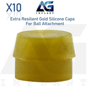 10 tapas de silicona regulares extra resistentes de 2,5 mm accesorio de bola sobredentadura dental - Imagen 1 de 3