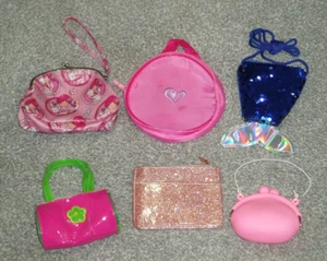 GIRLS BAGS & PURSES x 6 - ASSORTED COLOURS & SIZES – JOB LOT - Picture 1 of 1