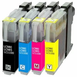 4 cartuchos de impresora XL compatibles para Brother DCP 145C, DCP 165C, DCP 195C - Imagen 1 de 5