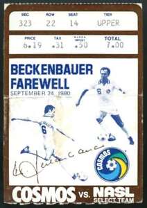 1980 New York Cosmos Ticket Stub Beckenbauer Farewell Pele Final Game ZJ4993