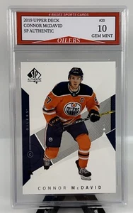 Connor McDavid 2019 Upper Deck SP Authentic Edmonton Oilers Card Gem Mint 10! - Picture 1 of 1