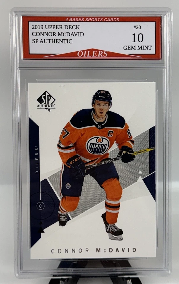Connor McDavid 2019 Upper Deck SP Authentic Edmonton Oilers Card Gem Mint 10! - Image 1 of 1
