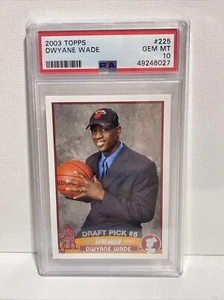 Dwyane Wade 2003 Topps NBA Rookie Card #225 - PSA 10  Hall Of  Fame  GEM MT - Picture 1 of 2