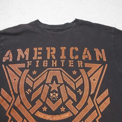 Camisa American Fighter Para Hombre Grande Negra Naranja Manga Corta Foto 1 de 4