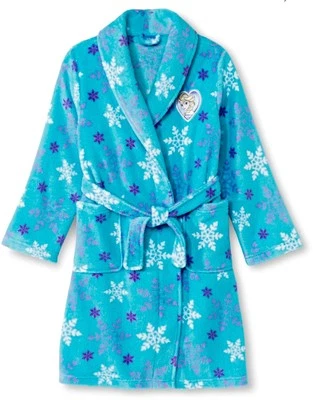 Disney Frozen Robe with Elsa Logo and snow flakes, Blue, XS, S, M, & L - Image 1 of 4