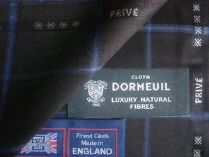 DORMEUIL 100% WOOL JACKETING, SUITING FABRIC "Prive" Plaid MADE IN ENGLAND =2 m - Picture 1 of 12