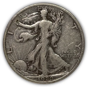 1920-D Walking Liberty Half Dollar Choice Very Fine VF+ Coin #11656 - Picture 1 of 3