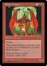 Rathi Dragon NM MTG Tempest Magic 2B3
