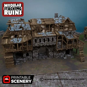 Ruined Gatehouse - Edificio de fantasía - Terreno de mesa de fantasía - Imagen 1 de 10