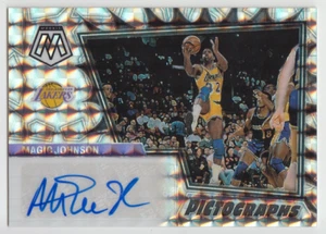 2022-23 Panini Mosaic Lakers Magic Johnson Pictographs Mosaic Silver Prizm Auto - Picture 1 of 2