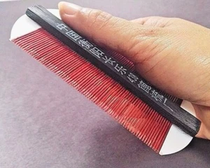 Vintage Wood Double Side Nit Comb Fine Tooth Head Lice Kids Pet Flea Removal - Picture 1 of 4