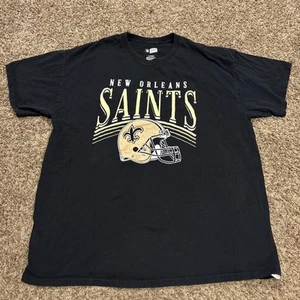NFL New Orleans Saints Men’s XL T Shirt Cotton Football Black A36 - Picture 1 of 3