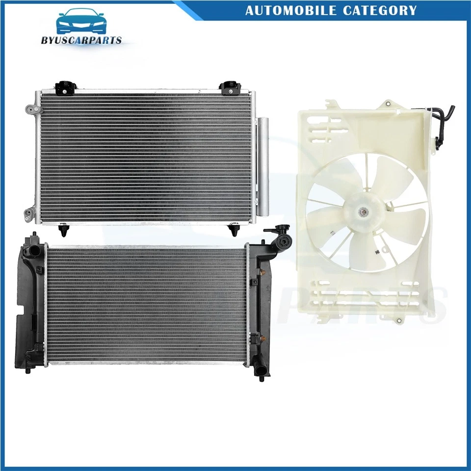 For 2005 2006-2008 Toyota Corolla Electric Radiator Condenser Cooling Fan Kit - Image 1 of 4