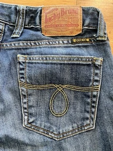 Lucky Brand Lola Bootleg Jeans Womens 4/27 Bootcut Low Rise Dark Wash Blue 27x29 - Picture 1 of 16