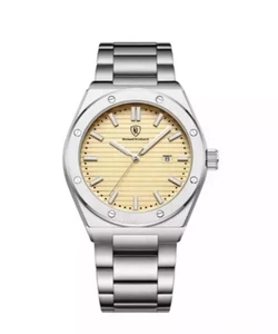 [£960] Bernard Reinhardt Movimiento Suizo Esfera Champagne Caja de Acero Inoxidable - Imagen 1 de 6