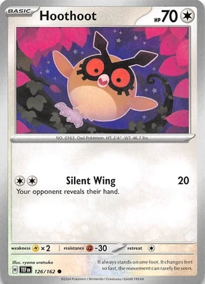 Hoothoot 126/162 SV05 Temporal Forces Pokemon 009086 - Image 1 of 2