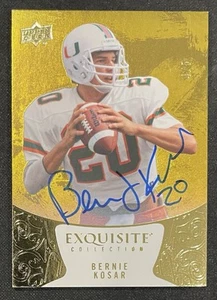 2014 Upper Deck Exquisite Collection #28 Bernie Kosar Gold On Card Auto #/5 - Picture 1 of 11