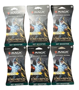 6 Paquetes Magic the Gathering El Señor de los Anillos Cuentos de la Tierra Media Set Boosters - Imagen 1 de 6