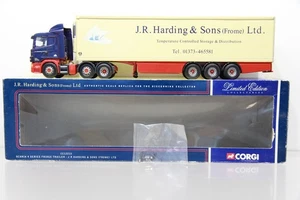 1:50 CORGI CC12215 Scania 4 Series Fridge Trailer J.R.Harding&Sons LKW OVP N24 - Picture 1 of 4