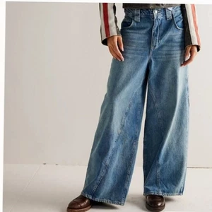 Free People Chill Vibes Dropped Wide Leg Jeans - Größe 28 - Bild 1 von 9