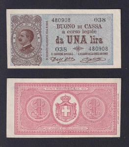Banknotes Italy 1 Lira Vittorio Emanuele III ° 2.9.1914 P 36a Spl XF - Picture 1 of 1