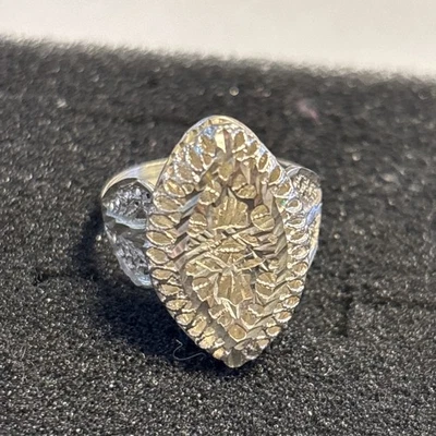 Vintage 1990's Sterling Silver 925 Laser Cut Filigree Band Ring Size 7.5 - Image 1 of 4