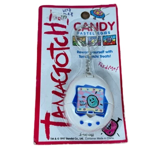 White Tamagotchi Candy Pastel Eggs Vintage Sealed  1997 NIP Creative Confection - Foto 1 di 18
