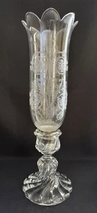 BACCARAT KRISTALL BAMBOUS SWIRL 16" TULPE HURRICANE 2 Stck. KERZENHALTER LAMPE - Bild 1 von 6