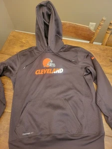 Cleveland Browns NFL Nike Therma Fit Felpa con Cappuccio Uomo Taglia Large  - Foto 1 di 12