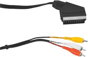 Scart Plug to 3 Phono Plugs TV and Video Lead - Picture 1 of 3