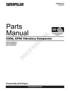 Manuale catalogo ricambi compattatore vibrante Caterpillar Cat CS56 CP56 - Foto 1 di 1