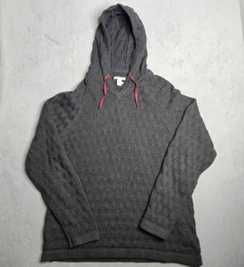 Carbon 2 Cobalt Hoodie Herren XL grau Grobstrick Struktur Sweatshirt Kordelzug - Bild 1 von 9