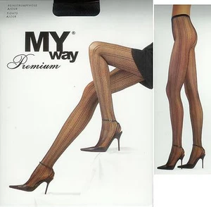 ELEGANT Strumpfhose mit Netz-Ajourmuster, schoko, div.Gr. *MY way* - Bild 1 von 1
