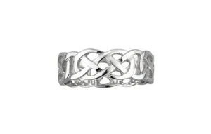 Sterling Silber irischer keltischer Knoten Ehering 7 oder 11 Made Ireland by Solvar - Bild 1 von 1