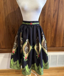 Oblong Box Shop Original Denialle Von Fitch Tiki Rockabilly Pinup Retro Skirt - Picture 1 of 7