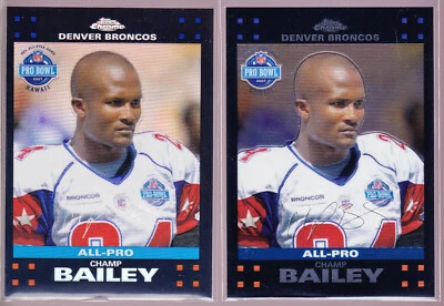 Champ Bailey Broncos 2007 Topps Chrome Refractor Hawaii Pro Bowl TC101 Base - Image 1 of 2