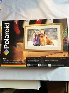 POLAROID 10" Digital Picture Frame Brushed Gold Metal Frame w/ Mat BRAND NEW - Picture 1 of 6