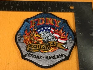H1-80 NEW YORK FIRE DEPARTMENT PATCH - LEITER 56 - RAPID AXES - BRONX - Bild 1 von 2