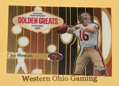 2005 Topps Chrome Joe Montana #GA1 Golden Greats - Image 1 of 2